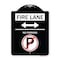 Signmission Fire Lane No Parking Heavy-Gauge Aluminum Architectural Sign, 24" x 18", BW-1824-24013 A-DES-BW-1824-24013 - alternate 1